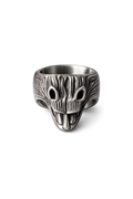 Forest Spirit Mask Ring – Sterling Silver Guardian Ring