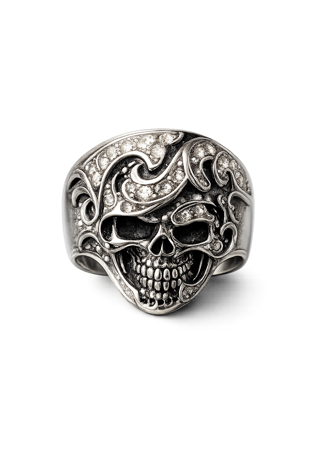Phantom Skull Ring – Sterling Silver Gothic Statement Ring