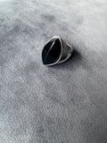Obsidian Marquise Ring