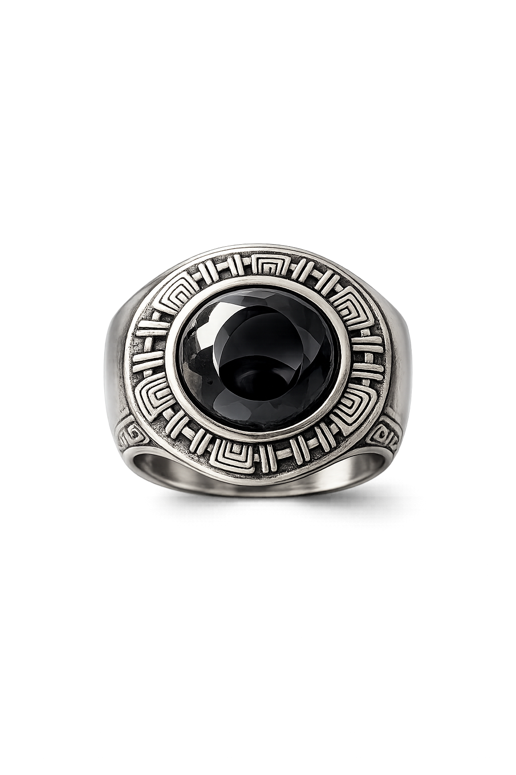 Eclipse Onyx Signet Ring – Sterling Silver Statement Ring