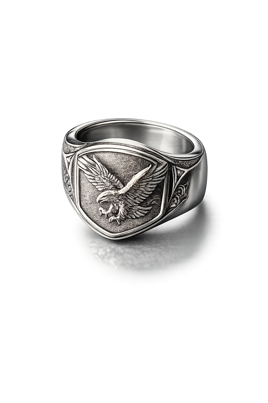 Eagle Signet Ring – Sterling Silver Freedom & Strength Ring