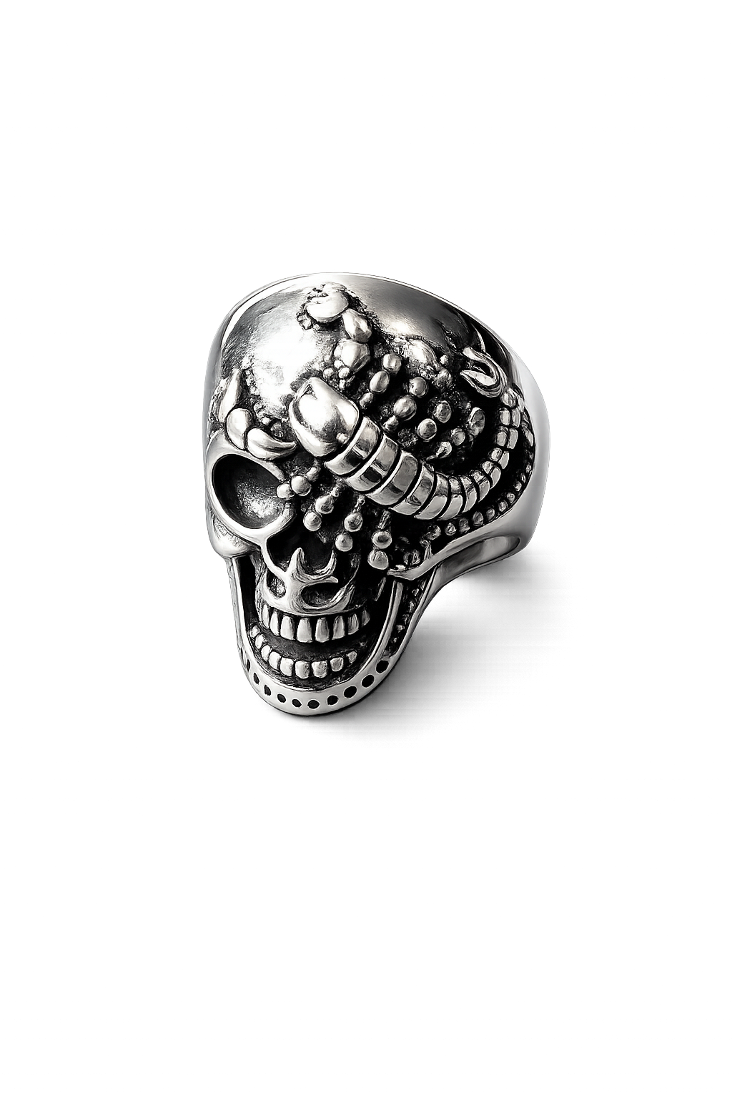 Scorpion Skull Ring – Sterling Silver Gothic Statement Ring