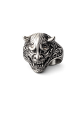 Hannya Demon Ring – Sterling Silver Japanese Oni Mask Ring