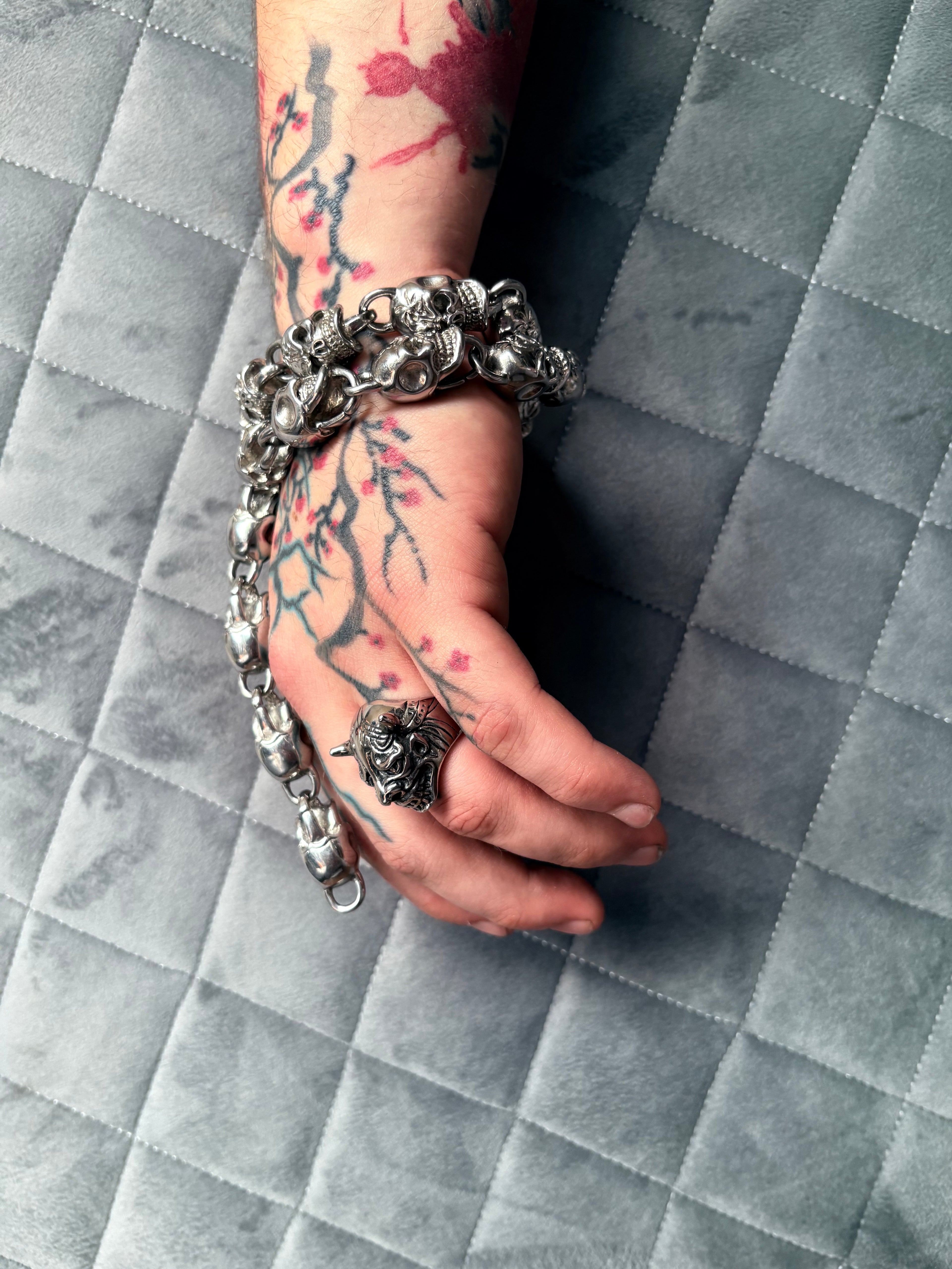 Hannya Demon Ring – Sterling Silver Japanese Oni Mask Ring