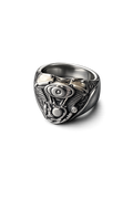 Vintage Motorcycle Engine Signet Ring – Sterling Silver Biker Ring