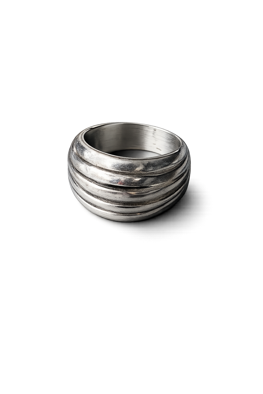 Tidal Ridge Ring – Sterling Silver Textured Band