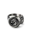 Dragon Crest Signet Ring – Sterling Silver Dragon Ring