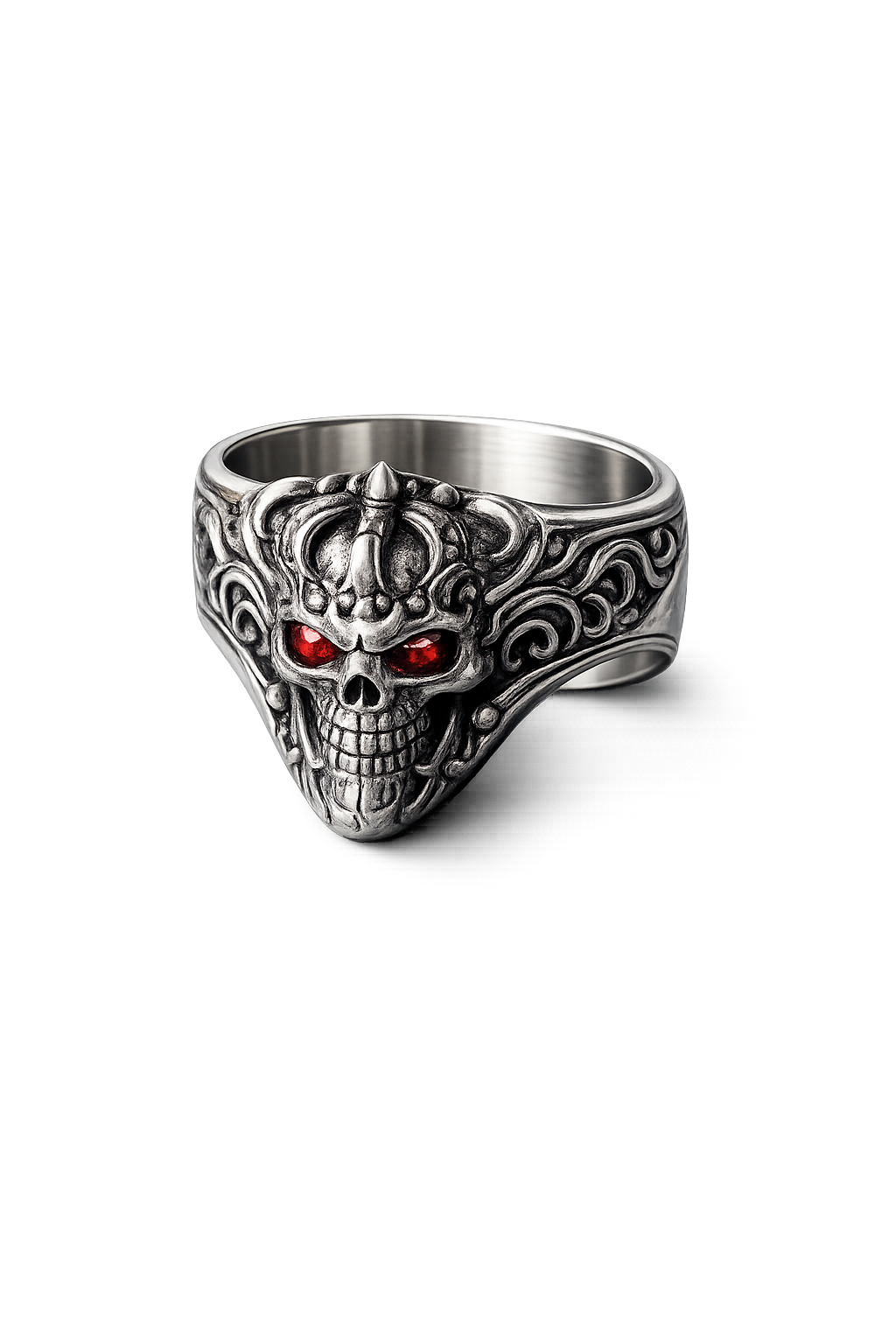 Inferno King Skull Ring – Sterling Silver Gothic Ring