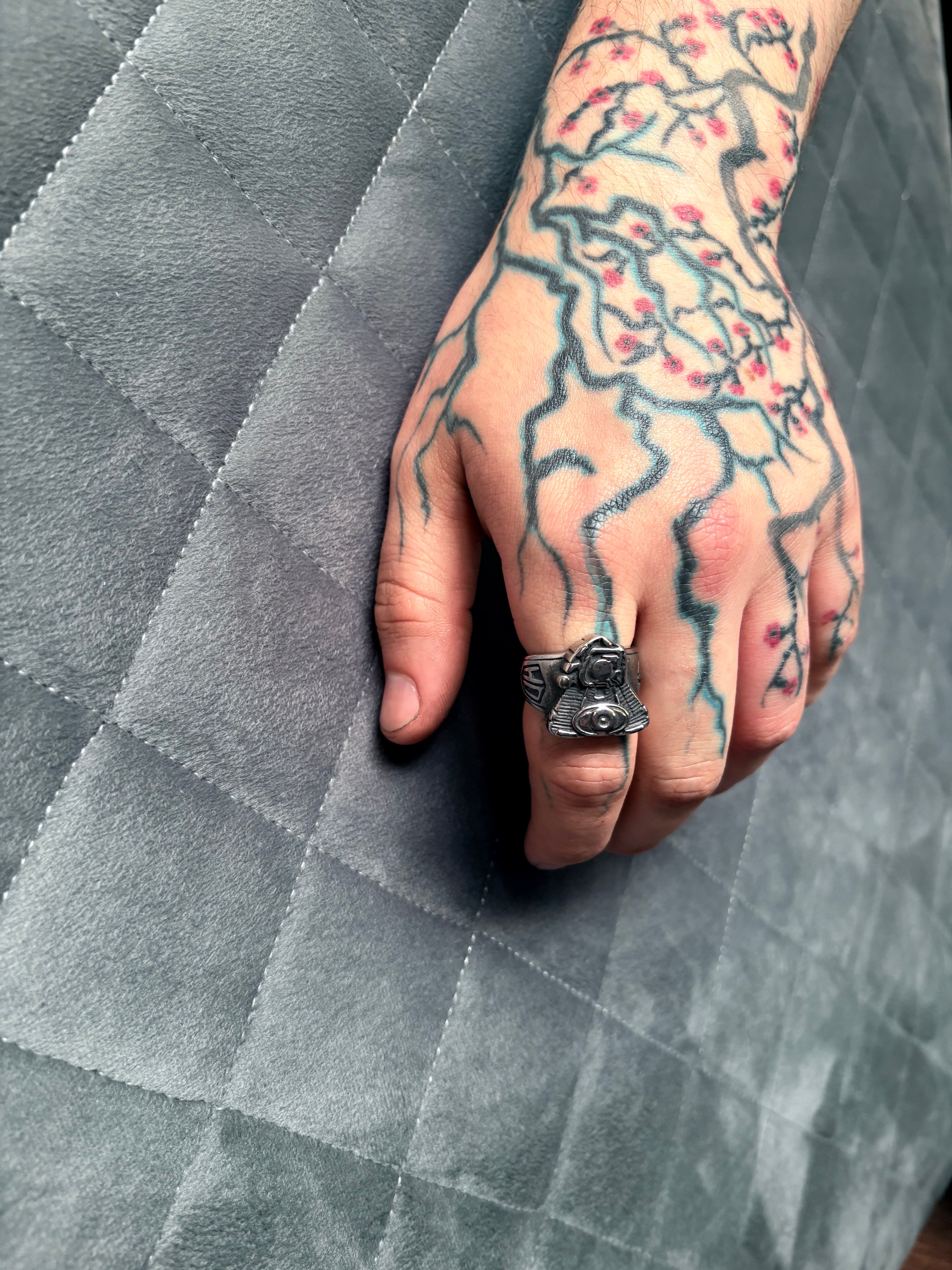 Vintage Motorcycle Engine Signet Ring – Sterling Silver Biker Ring