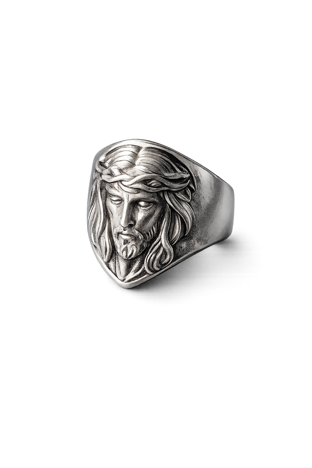 Crown of Thorns Ring – Sterling Silver Jesus Signet Ring
