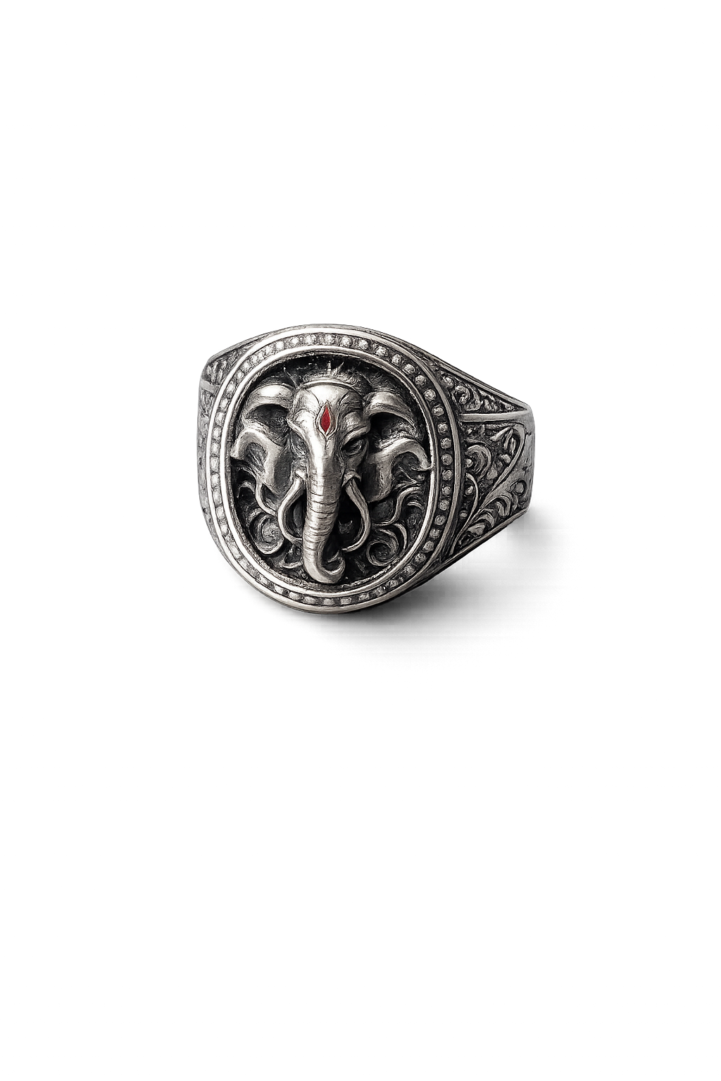 Ganesha Guardian Ring – Sterling Silver Signet Ring