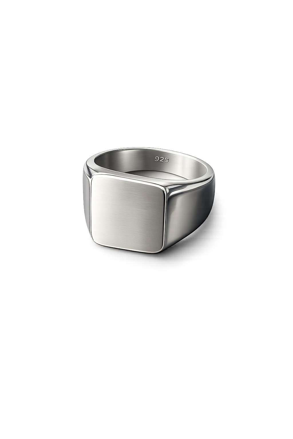 Classic Square Signet Ring – Sterling Silver Minimalist Signet Ring