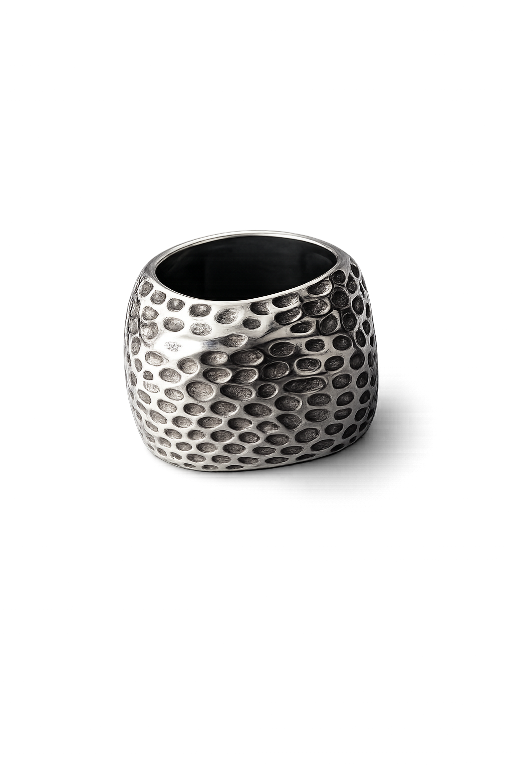 Hammered Forge Ring – Sterling Silver Textured Band