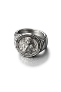 St. Michael Guardian Signet Ring – Sterling Silver Archangel Protection Ring