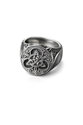 Celtic Trinity Knot Signet Ring – Sterling Silver Celtic Symbol Ring