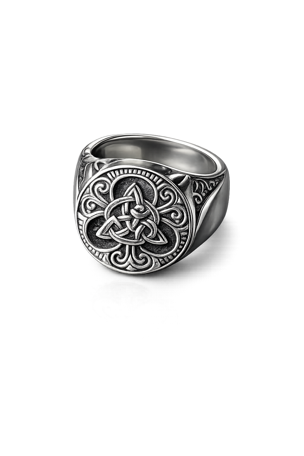 Celtic Trinity Knot Signet Ring – Sterling Silver Celtic Symbol Ring